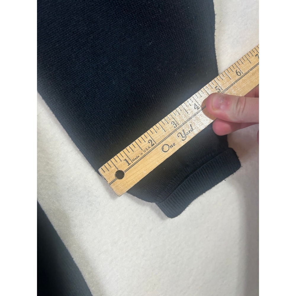 Roundtree & Yorke Mens Large Navy Blue Quarter Zip Mock Neck Knit Sweater GS22 - Picture 6 of 8